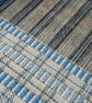 Mini Hotwater bottle - Blue & Grey stripe. Handwoven in Wales - Image 8