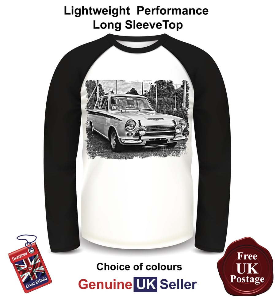 Ford Cortina MK1, Cortina MK1 Mens Top, Ford Cortina Long Sleeve T Shirt