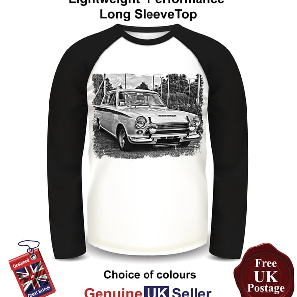 Ford Cortina MK1, Cortina MK1 Mens Top, Ford Cortina Long Sleeve T Shirt