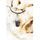 3-tier Pendant on leather chain with Sterling Silver fittings