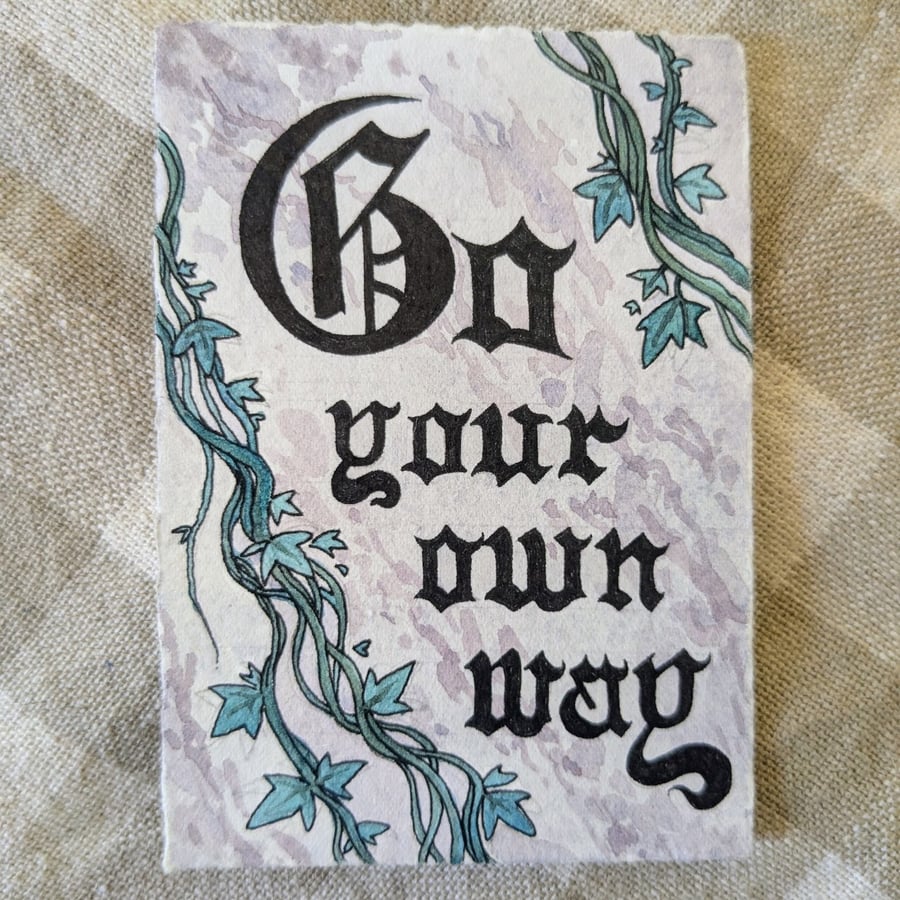 Go Your Own Way, Watercolour & Ink Original Illustration