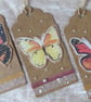 Set of 3 Handmade Mixed Media Butterfly Cards and Gift Tags - Image 5