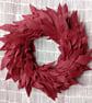 Fabric Wreath, Chestnut Brown Felt 'Leaves' Wreath, minimalist, simple. - Image 7