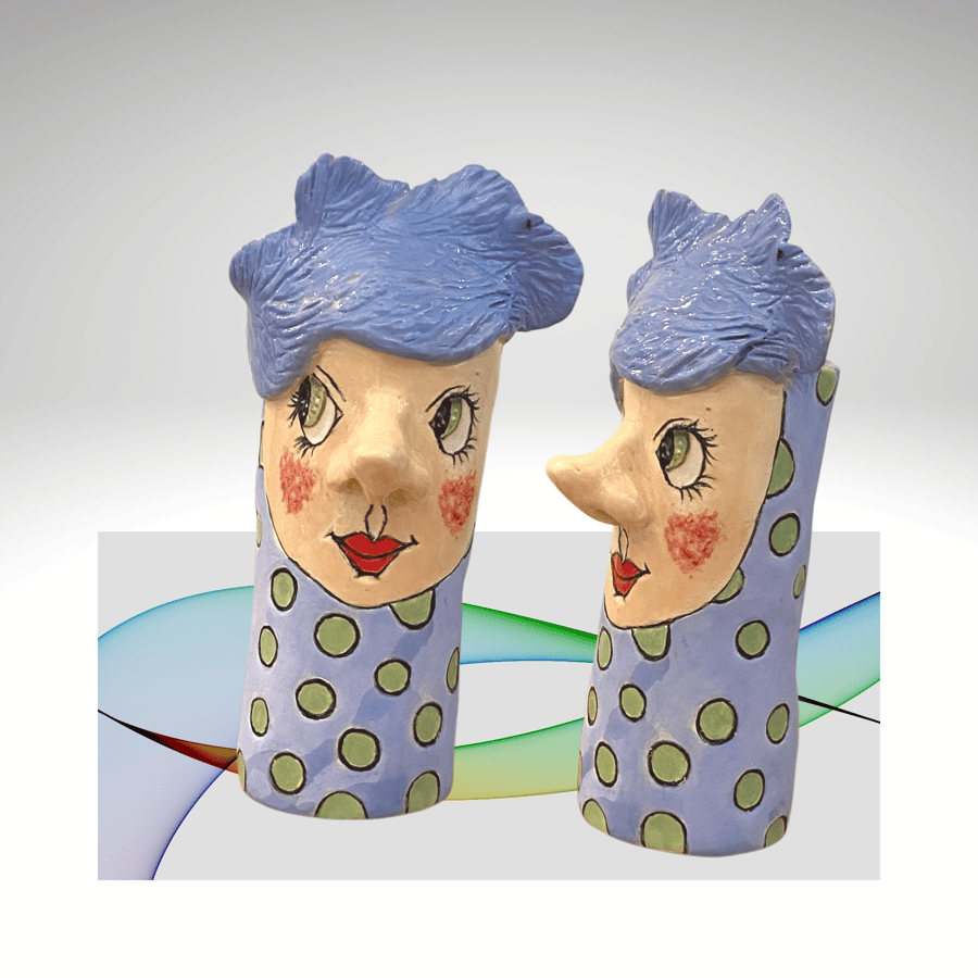 Funny Face Handmade Vase