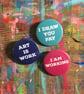 Artist badges by Jo Brown Happytomato-set of 3