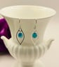 Blue Agate & Sterling Silver Marquise Charm - Image 2