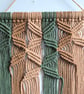 Green and Brown Small Macrame Wall Hanging - Scandinavian Style Home Decor - Image 4
