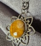 Sterling silver and fossilised coral stone necklace  - Image 3