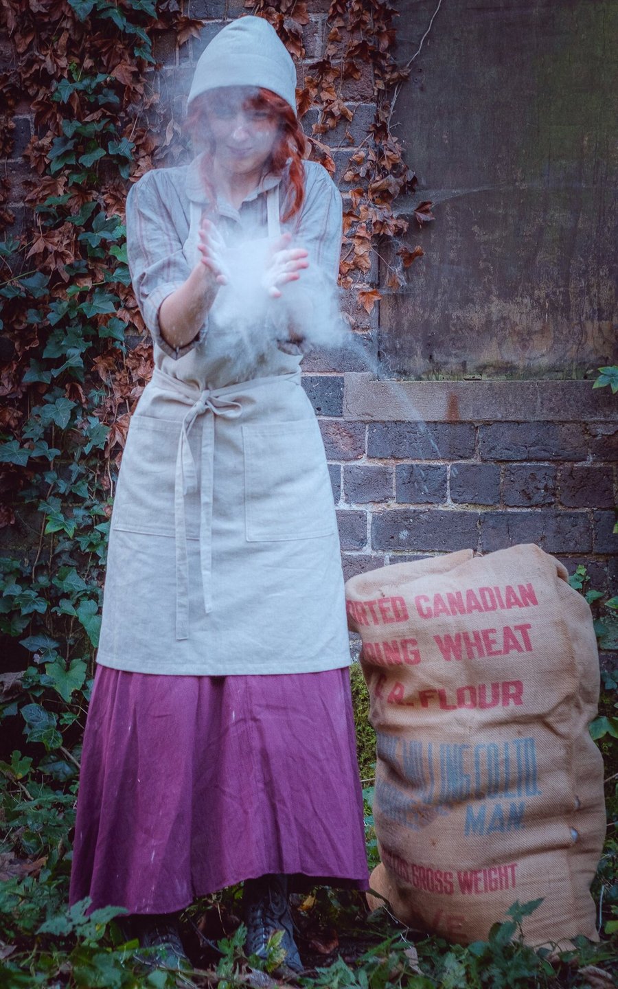 Handmade Eco Friendly Natural Linen Worker's Apron - Made to order
