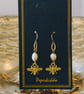 Freshwater Pearls & Bumble Bee Earrings. - Image 1