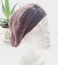 Winter Grape Beret Hat, Aran Yarn