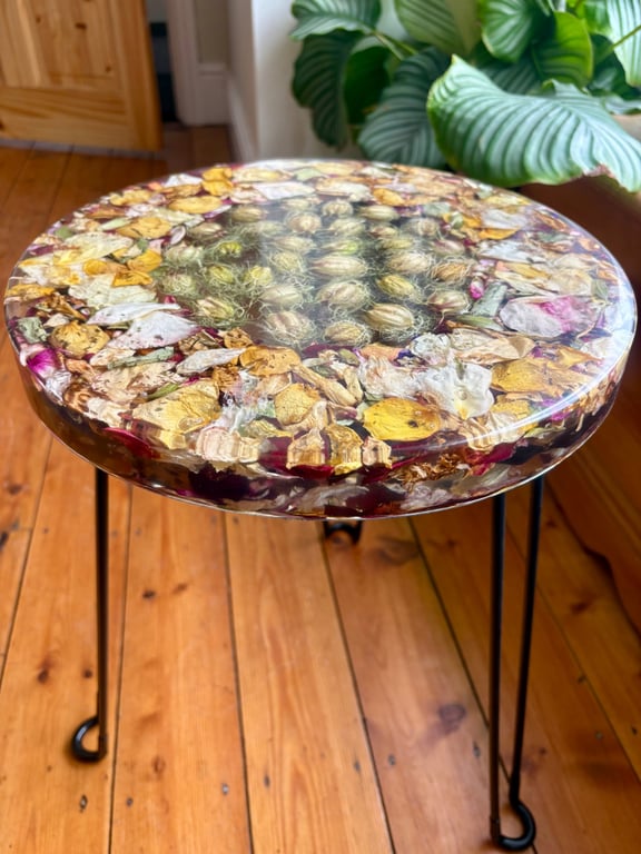 Resin Floral coffee side table