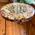Resin Floral coffee side table