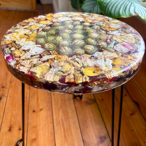 Resin Floral coffee side table