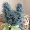 Sweet little Ezra mohair bunny rabbit, amazing blue mohair.