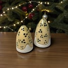Set of 2 Handcrafted Christmas Tree Tea Light Holders