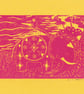 Elle the Elephant and Friend - Lino Print - Image 1