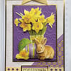 3D Luxury Handmade Card Easter Wishes With Lots of Love and Bunny Hugs