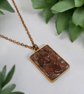 Rhodonite Pendant in Deep Pink with Rose Gold Plating - Zodiac and Anti-Anxiety  - Image 5