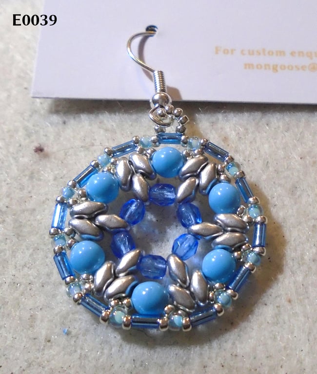 1920s-style bead earrings (customisable)