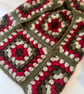 Handmade Crochet Granny Square Balaclava Hood - Winter Hooded Cowl in Green - Image 7