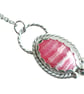 Necklace Silver Rhodochrosite Jewellery Gift Pink Oval Recycled Sterling 925 - Image 3