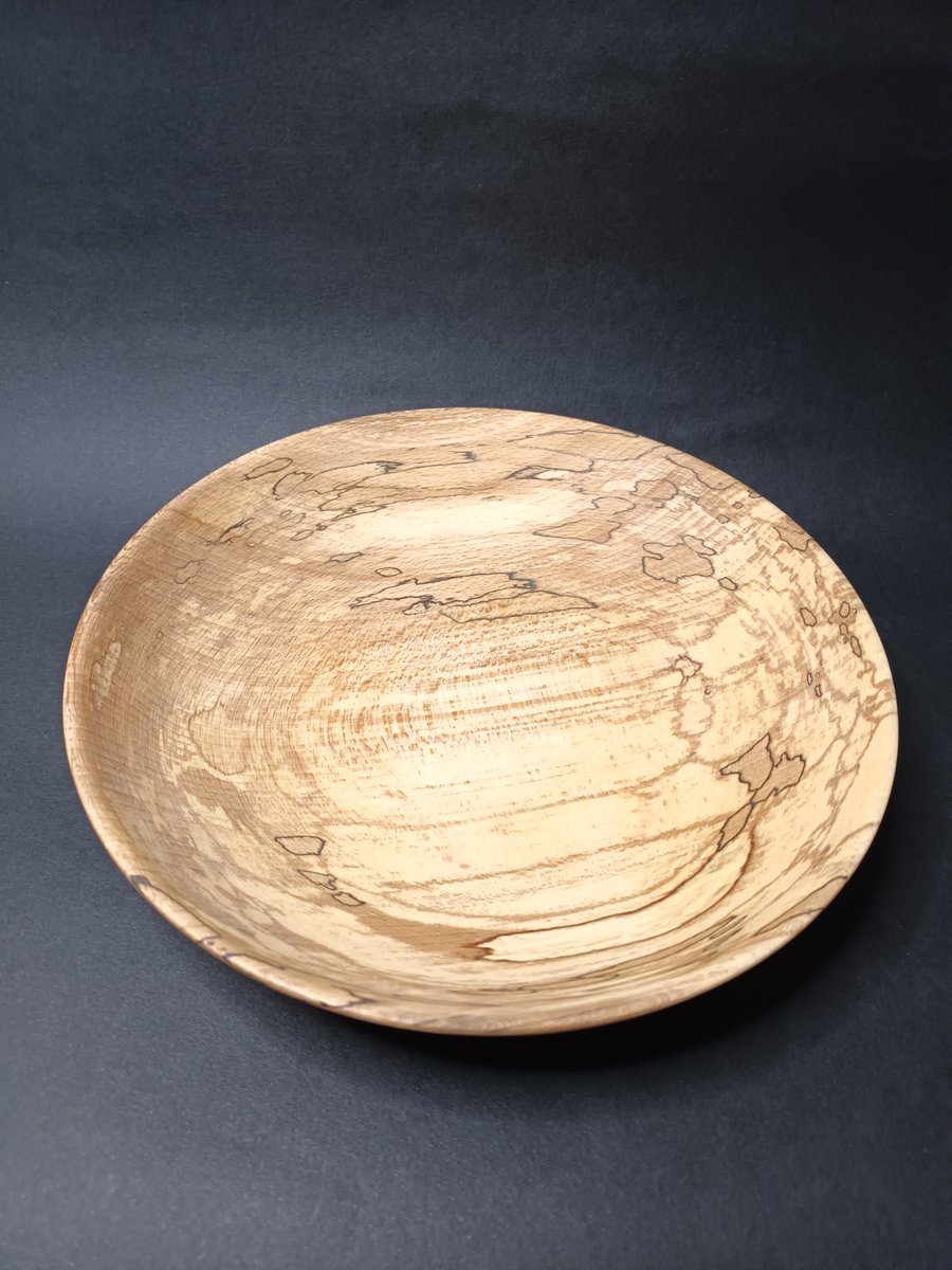 Hand turned fruit bowl made from spalted Beech