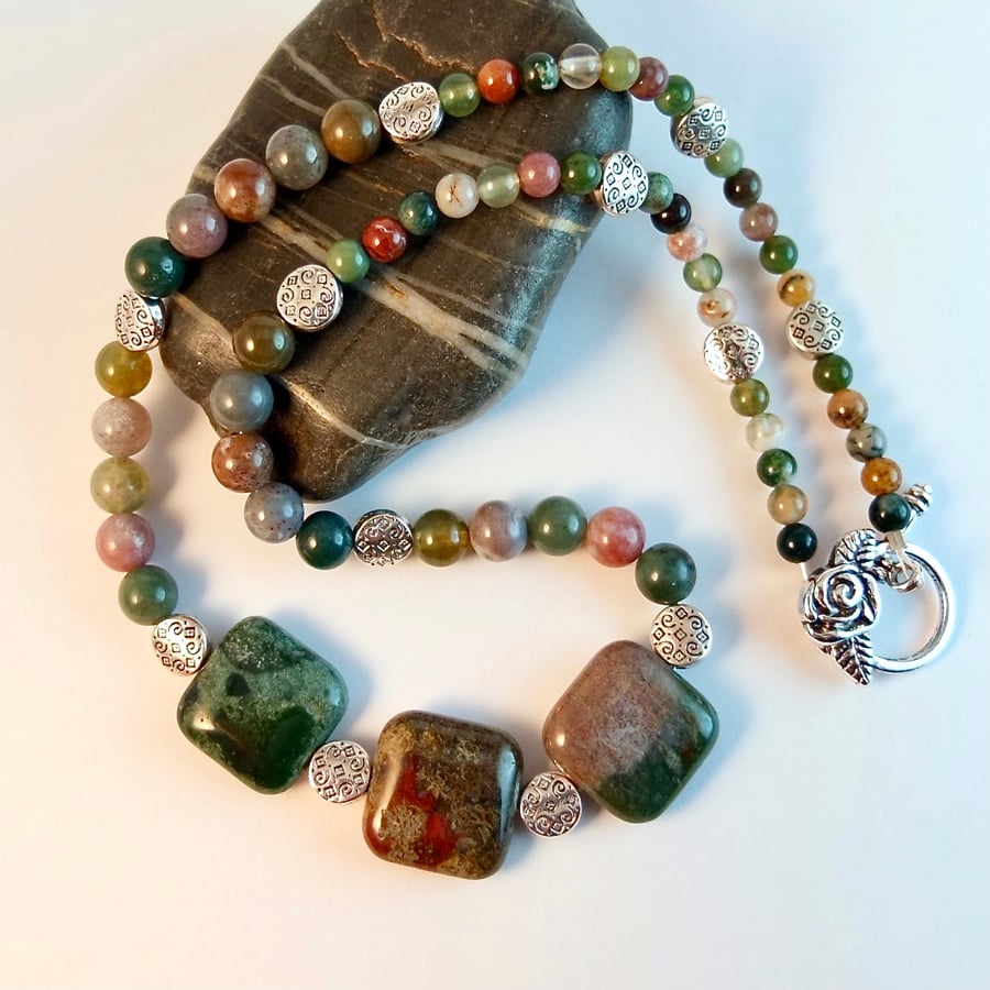 Fancy Jasper Necklace - Handmade In Devon - Free UK Delivery.