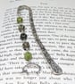 Bookmark with green glass beads and hedgehog charm - Image 1