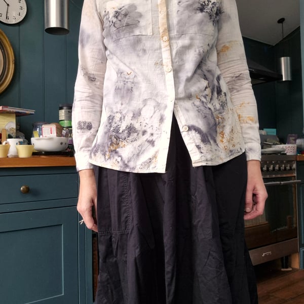 Naturally dyed cotton shirt medium