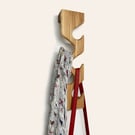 Vertical space saving coat - hat - bag - towel hooks
