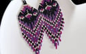 Handwoven fringe earrings