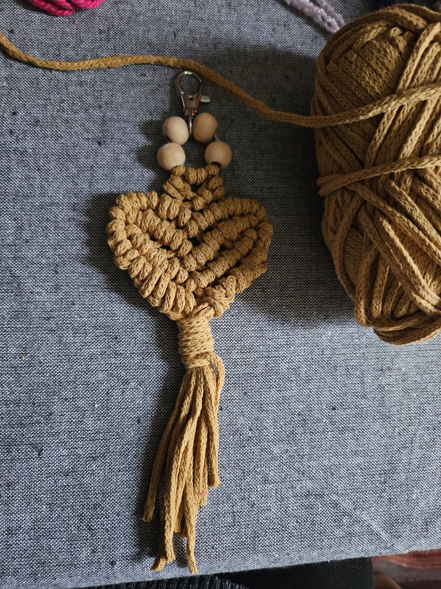 Macrame keychain unique gift keyring