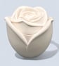 Small White Rose Jewellery Box or Trinket Pot