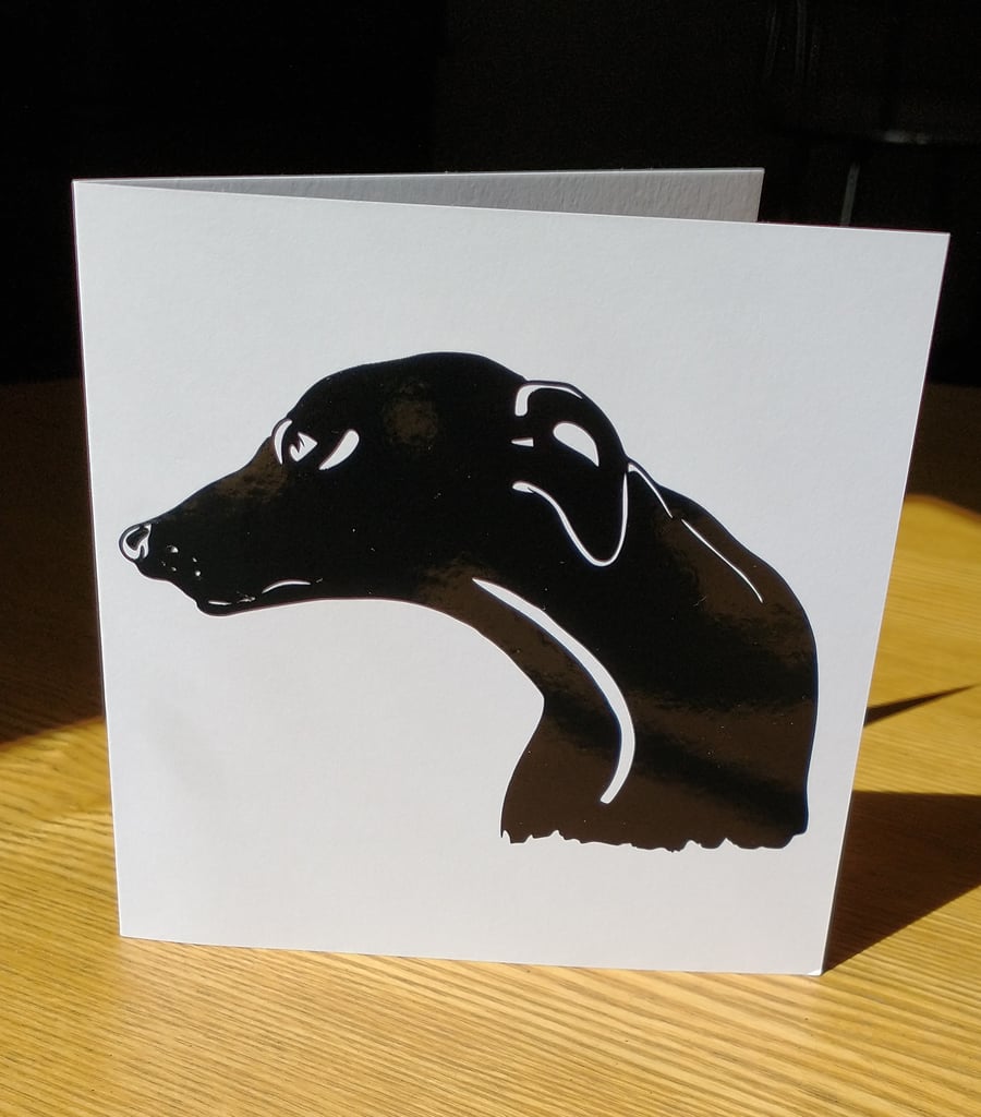 Greyhound Vinyl Cut Card