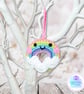 Crochet rainbow doughnut bag charm, rainbow decoration, rainbow gift, bag charm. - Image 6