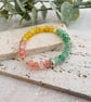 Glass bead charm bracelet 