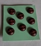 8 NOVELTY FAUX LEATHER BUTTONS - Image 1