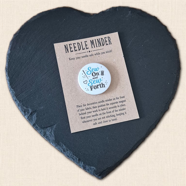 Sew On and Sew Forth Needle Minder - Sewing Pun Stitching Accessory