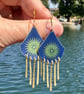 Recycled tin, brass and gold plated earrings  - Image 4
