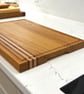Iroko Chopping Board - Walnut Beech detail Serving Kitchen Board - Image 3