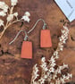 Handmade Lava Red Ceramic Earrings - Bristol Foraged Clay - Image 5