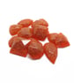 Gold Orange Glitter Cabochons, 15 Mini Flatback Glitter Gems - Image 3