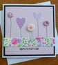 Button Flowers Mother's Day Card - Pink Polka Dots