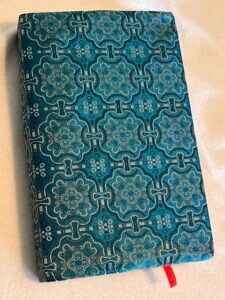 Handmade burgundy Brocade Reusable Book Cover - Book lover Gift