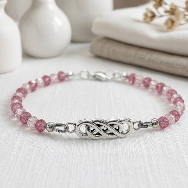 Crystal Infinity Knot Bracelet