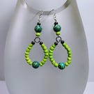 Boho Beaded Loop Earrings.