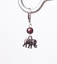 Little elephant earrings with jasper gemstones  - Cute boho jewelry - Image 4