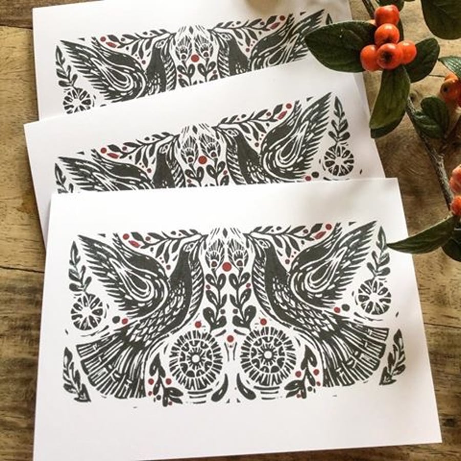 Winter Dove Christmas card.