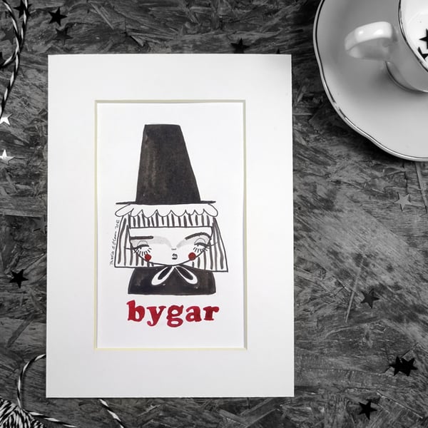 Welsh Lady Original sketch- Bygar 